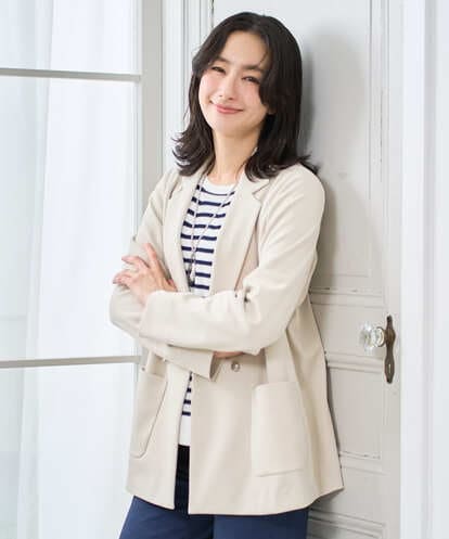 PZTEE03390 GEORGES RECH [日本製]ジャージーテーラードジャケット