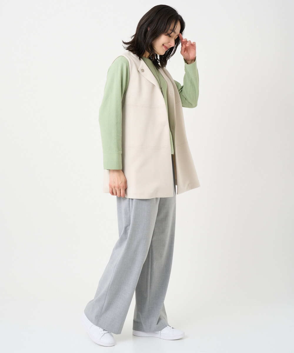 PZTEE20330 GEORGES RECH(ジョルジュ・レッシュ)  [セットアップ対応]ダンボールティアードフレアジレ ダークグレー
