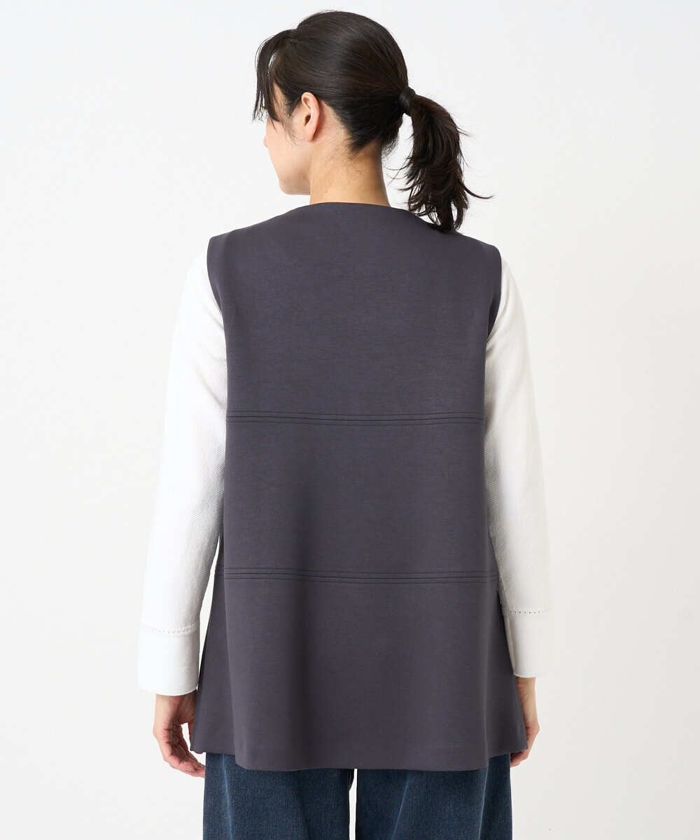 PZTEE20330 GEORGES RECH(ジョルジュ・レッシュ)  [セットアップ対応]ダンボールティアードフレアジレ ダークグレー