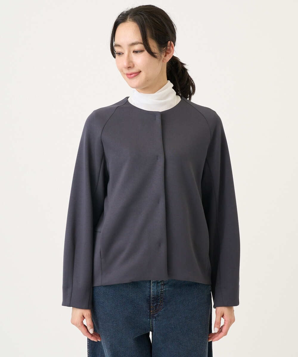 PZTEE21360 GEORGES RECH(ジョルジュ・レッシュ)  [セットアップ対応]ダンボールジャージーブルゾン ダークグレー