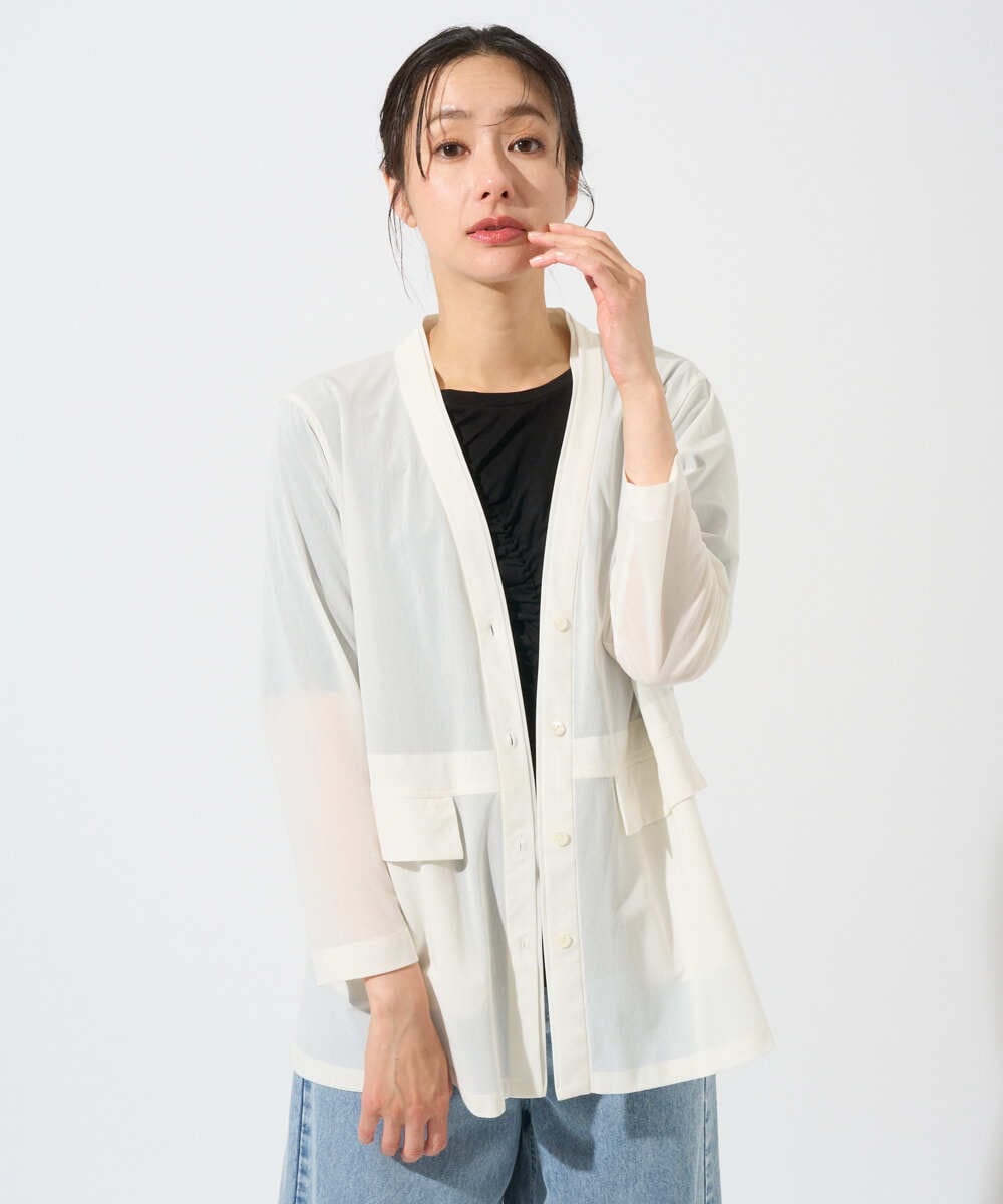 PZTGD21330 GEORGES RECH(ジョルジュ・レッシュ) シアートリコットジャケット ネイビー