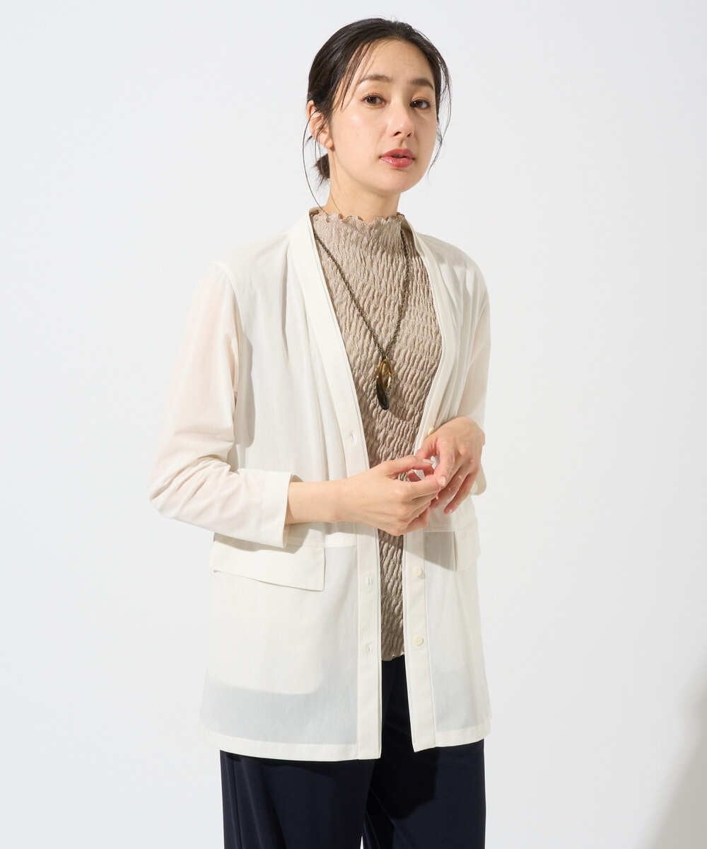 PZTGD21330 GEORGES RECH(ジョルジュ・レッシュ) シアートリコットジャケット ネイビー