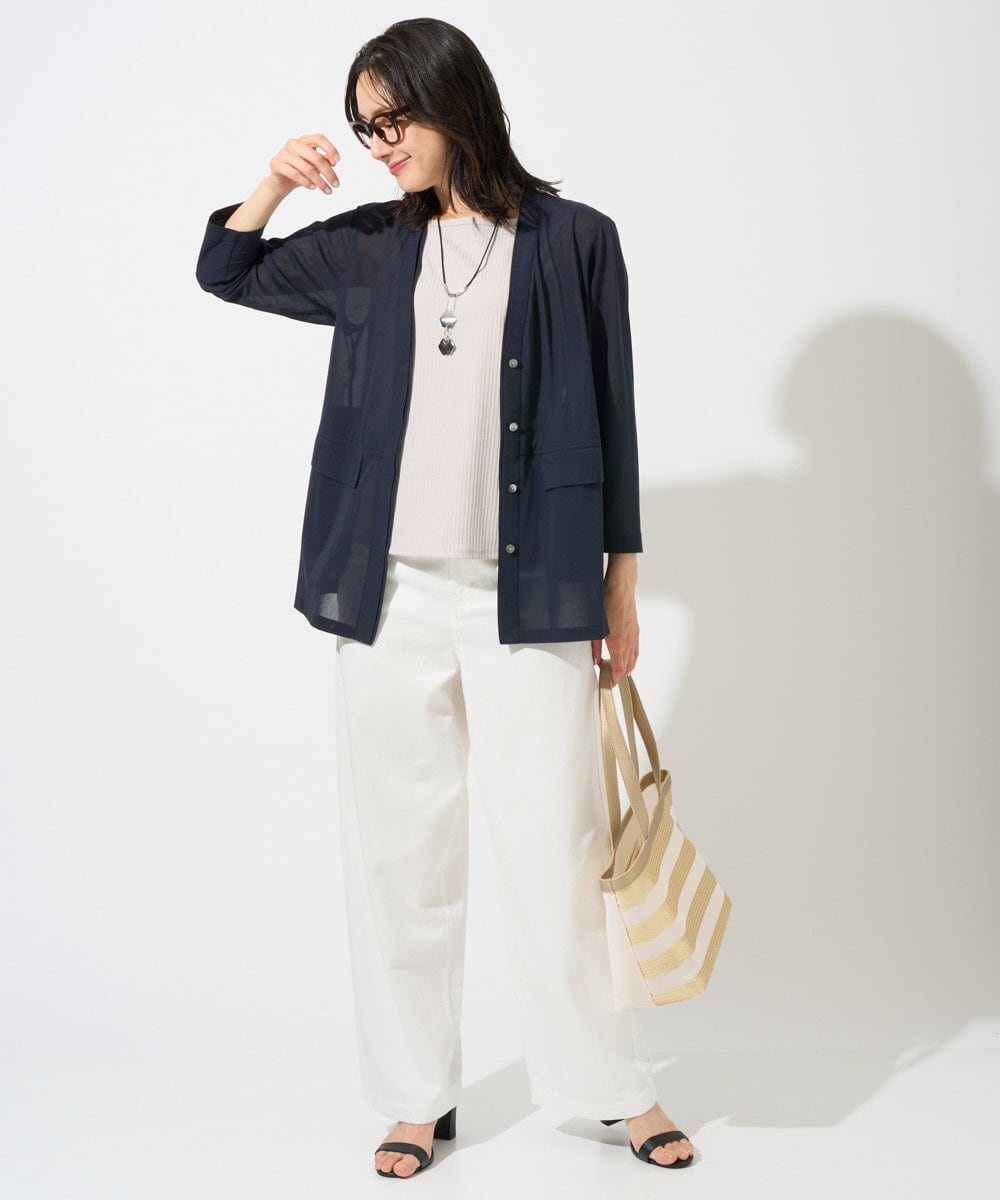 PZTGD21330 GEORGES RECH(ジョルジュ・レッシュ) シアートリコットジャケット ネイビー