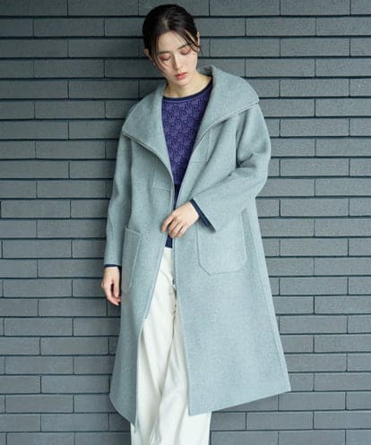 PZUAG32800 GEORGES RECH Pure Super100sリバービルドネックロングコート