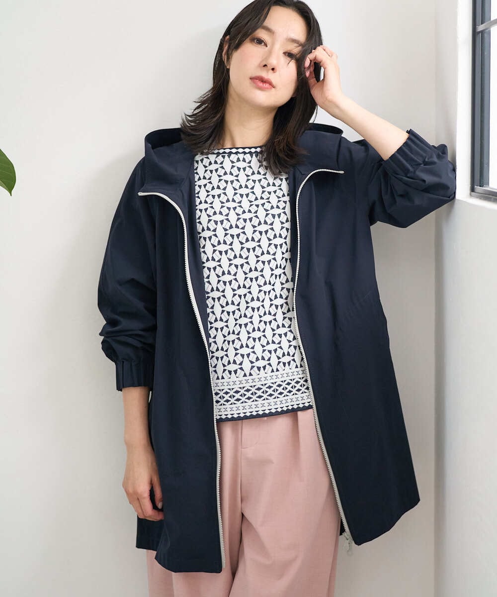 PZUGE40490 GEORGES RECH(ジョルジュ・レッシュ) 4WAYタフタフーデッドコート ネイビー