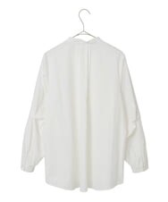 R6BAD11230 HIROKO BIS(小さいサイズ)(メゾン ドゥ サンク) 【小さいサイズ】ピンタックコンシャスブラウス ホワイト