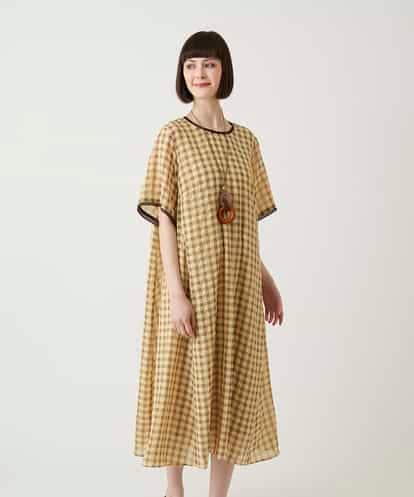R6EIE11390 HIROKO BIS(小さいサイズ) 【小さいサイズ】サッカーチェック半袖ワンピース