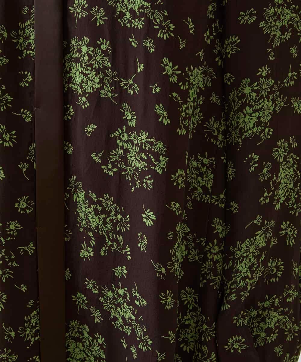 R6ELE30490 HIROKO BIS(小さいサイズ)(メゾン ドゥ サンク) 【小さいサイズ】小付きフラワー柄シャツワンピース ブラック
