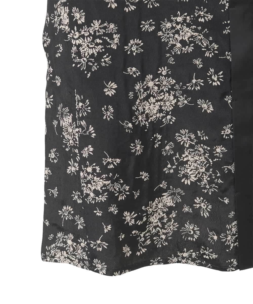 R6ELE30490 HIROKO BIS(小さいサイズ)(メゾン ドゥ サンク) 【小さいサイズ】小付きフラワー柄シャツワンピース ブラック