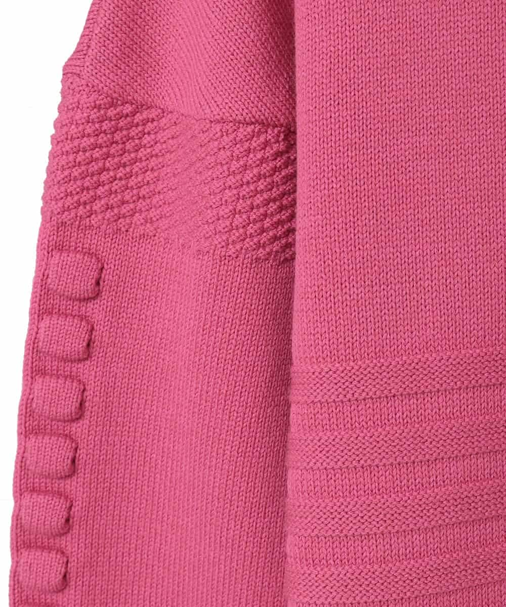 R6FCE86330 HIROKO BIS(小さいサイズ)(メゾン ドゥ サンク) 【小さいサイズ】バルキーニットデザインプルオーバー ピンク
