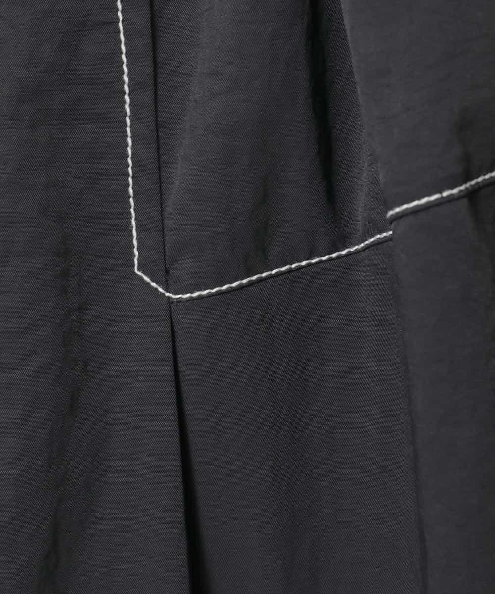 R6HAD28260 HIROKO BIS(小さいサイズ)(メゾン ドゥ サンク) 【小さいサイズ】ステッチデザインフレアスカート /洗える ブラック