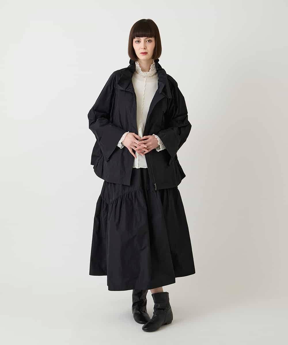 R6HLE02270 HIROKO BIS(小さいサイズ)(メゾン ドゥ サンク) 【小さいサイズ】ライトタフタティアードスカート ベージュ