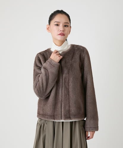 R6JAG40490 HIROKO BIS(小さいサイズ) 【小さいサイズ】エコファーショートジャケット