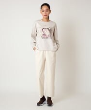 R6KAF07270 HIROKO BIS(小さいサイズ)(メゾン ドゥ サンク) 【小さいサイズ】グラフィカルモチーフデザインスウェット /洗える ブラック
