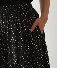 R6LFB57290 HIROKO BIS(小さいサイズ)(メゾン ドゥ サンク) 【小さいサイズ】シアーチェックドットフレアパンツ ブラック