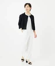 R6LIB40260 HIROKO BIS(小さいサイズ)(メゾン ドゥ サンク) 【小さいサイズ/洗濯機で洗える】2WAYストレッチベルボトムパンツ ブラック