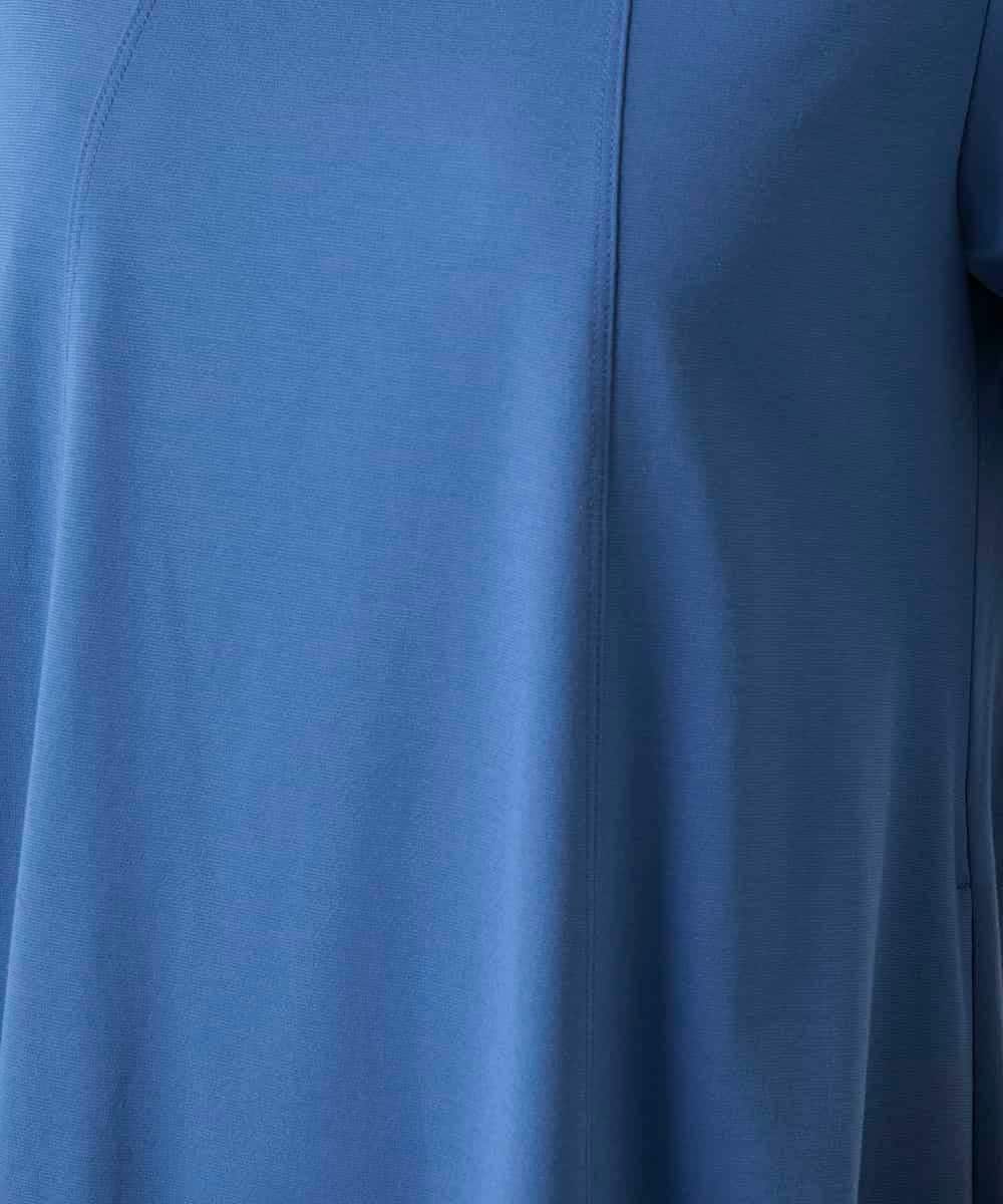R6PFD37360 HIROKO BIS(小さいサイズ)(メゾン ドゥ サンク) 【小さいサイズ】切り替えフレアジャージーワンピース ブルー