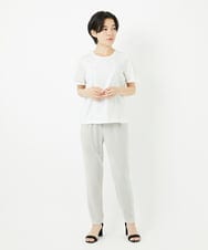 R6QHA81180 HIROKO BIS(小さいサイズ)(メゾン ドゥ サンク) 【小さいサイズ】ストレッチポンチテーパードパンツ ベージュ