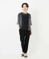 R6QHA81180 HIROKO BIS(小さいサイズ)(メゾン ドゥ サンク) 【小さいサイズ】ストレッチポンチテーパードパンツ ベージュ