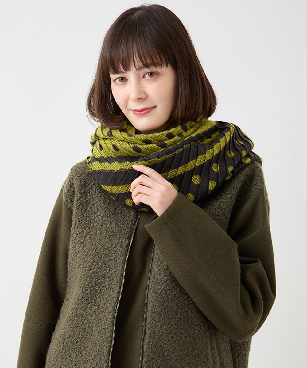 R73AA05090 HIROKO BIS(小さいサイズ)(メゾン ドゥ サンク) 【小さいサイズ】プリーツストール イエロー系