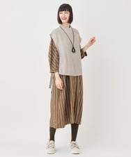 RBELB50460 HIROKO BIS(ヒロコ ビス) ストライプシャツワンピース アイボリー
