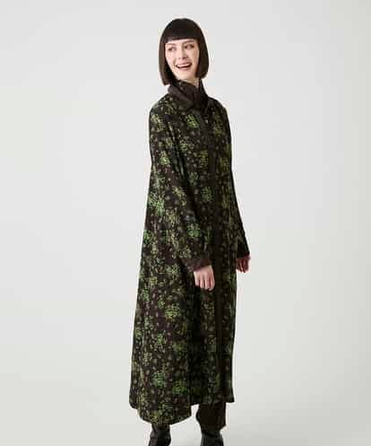 RBELE30490 HIROKO BIS 小付きフラワー柄シャツワンピース /洗える