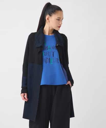 RBFAD37390  プレーティング刺繍ニットロングカーディガン