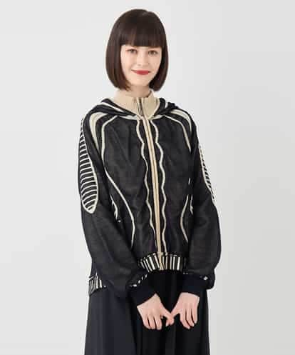 RBFAF01360 HIROKO BIS ジャカードニットブルゾン