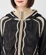 RBFAF01360 HIROKO BIS(ヒロコ ビス) ジャカードニットブルゾン ベージュ