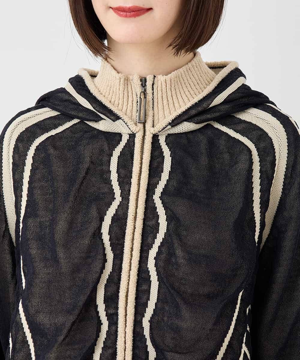 RBFAF01360 HIROKO BIS(ヒロコ ビス) ジャカードニットブルゾン ベージュ