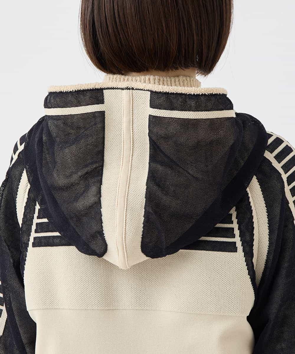 RBFAF01360 HIROKO BIS(ヒロコ ビス) ジャカードニットブルゾン ベージュ