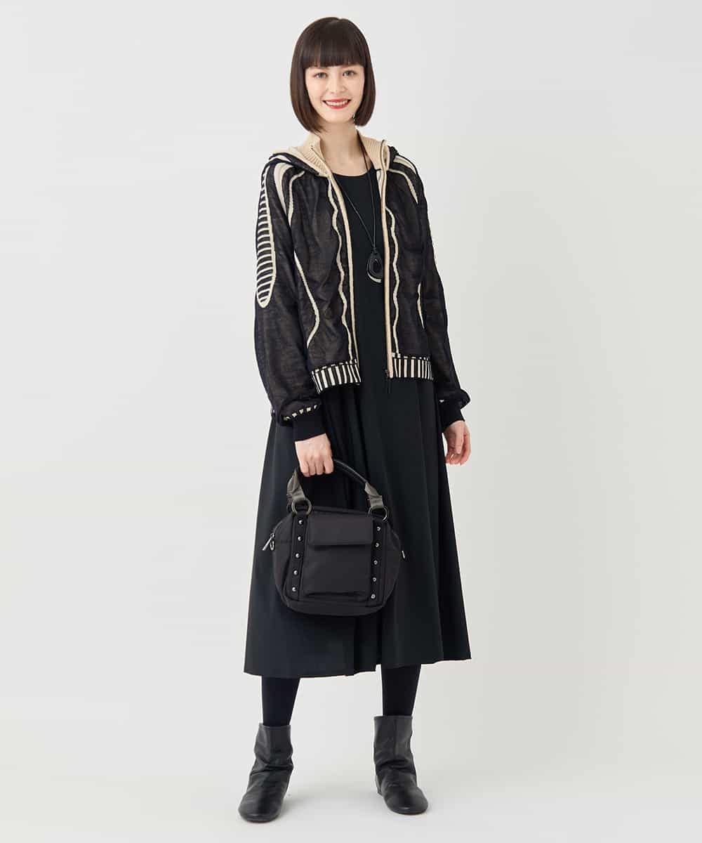 RBFAF01360 HIROKO BIS(ヒロコ ビス) ジャカードニットブルゾン ベージュ