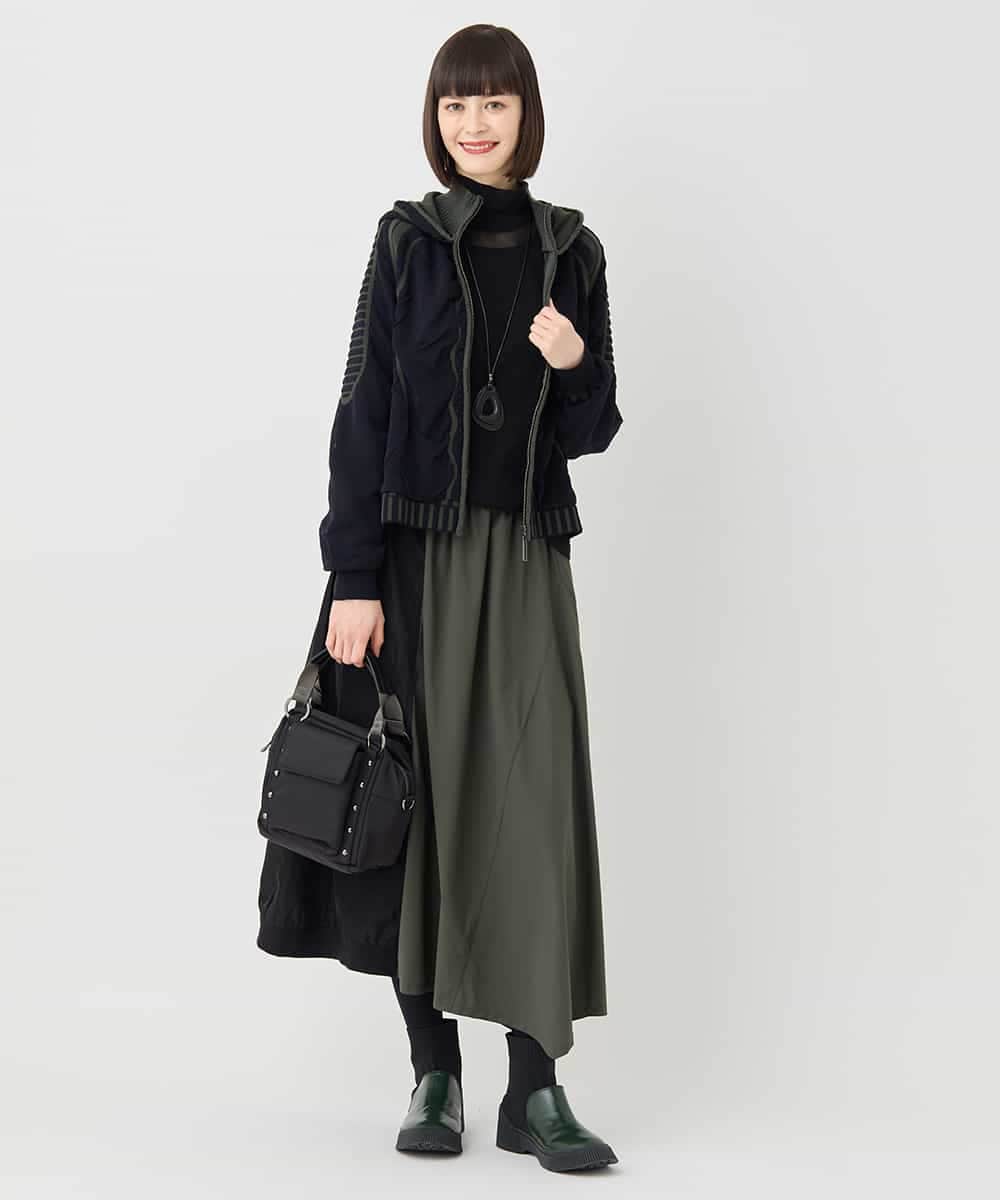 RBFAF01360 HIROKO BIS(ヒロコ ビス) ジャカードニットブルゾン ベージュ