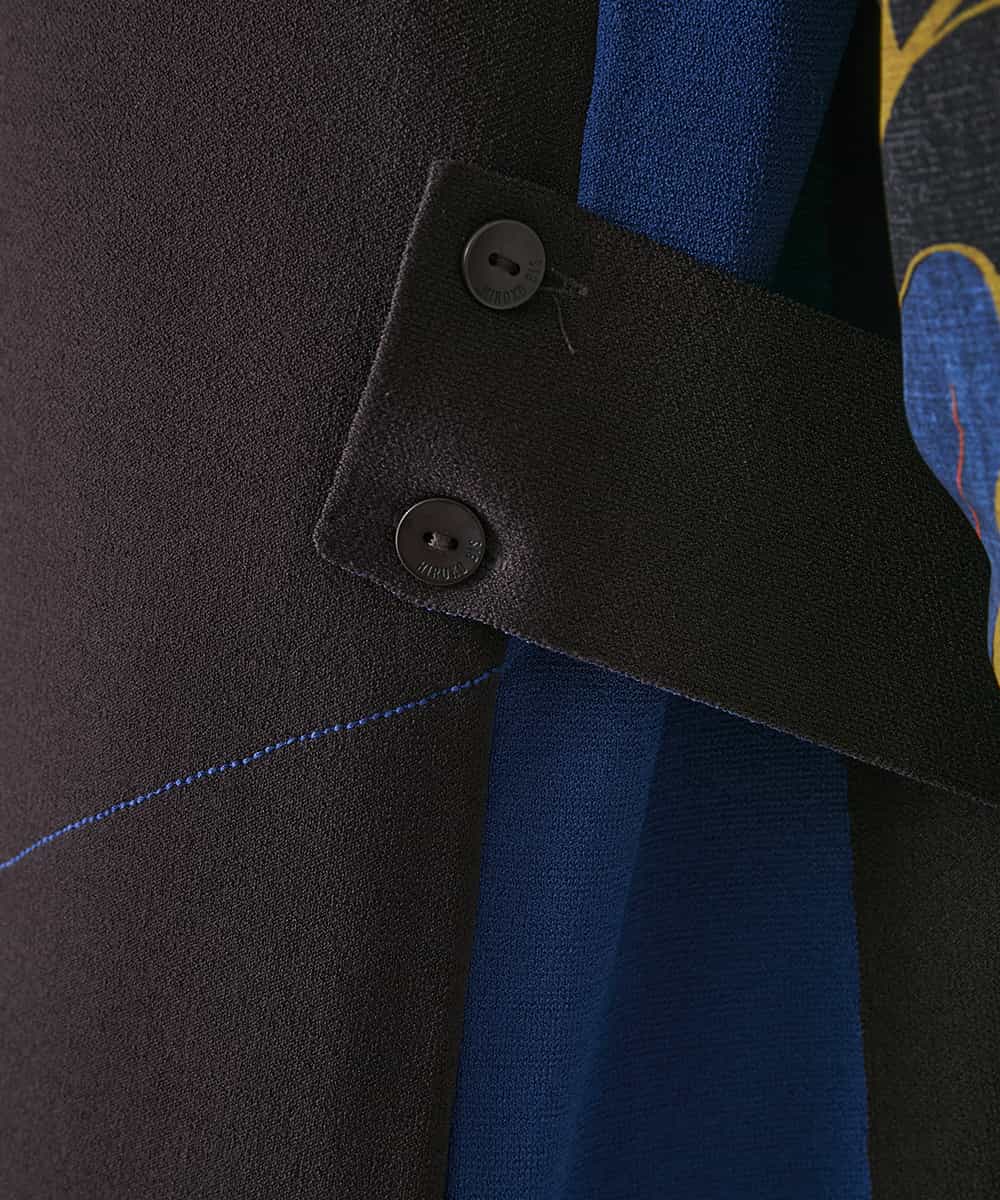 RBFAG45390 HIROKO BIS(ヒロコ ビス) バイカラーニットロングジレ ブラウン