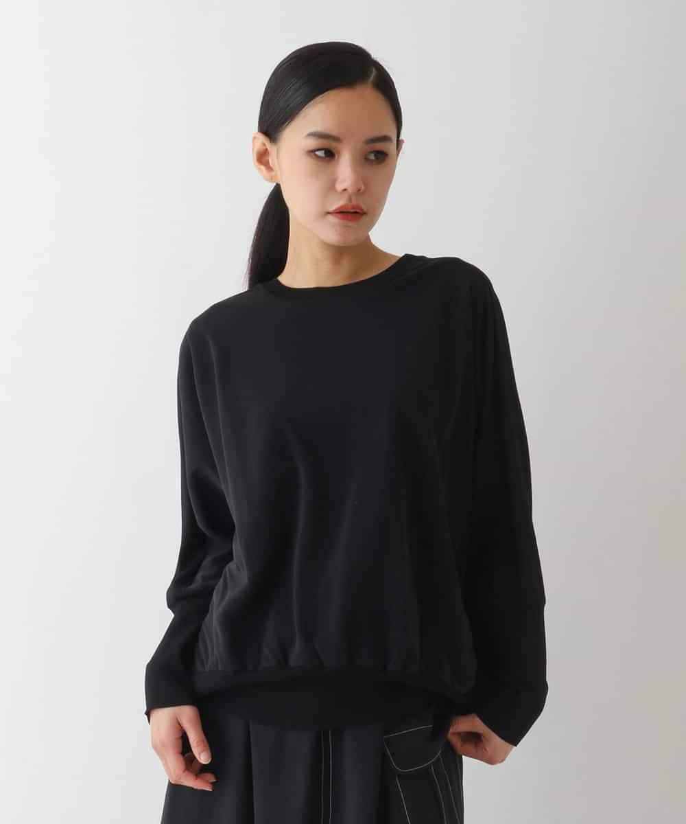 RBFCB70360 HIROKO BIS(ヒロコ ビス) ジョイントデザインドルマンニットプルオーバー ブラック