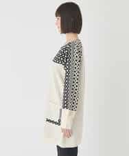 RBFCE82360 HIROKO BIS(ヒロコ ビス) ジャカード×インターシャ幾何柄チュニック アイボリー