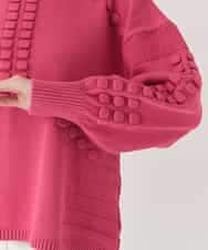 RBFCE86330 HIROKO BIS(ヒロコ ビス) バルキーニットデザインプルオーバー ピンク