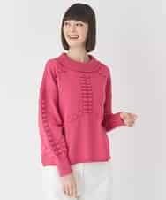 RBFCE86330 HIROKO BIS(ヒロコ ビス) バルキーニットデザインプルオーバー ピンク