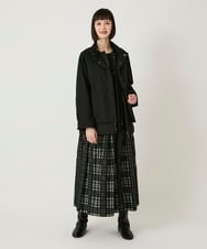 RBHAE52330 HIROKO BIS(ヒロコ ビス) チェックジャカードシャーリングスカート ブラック