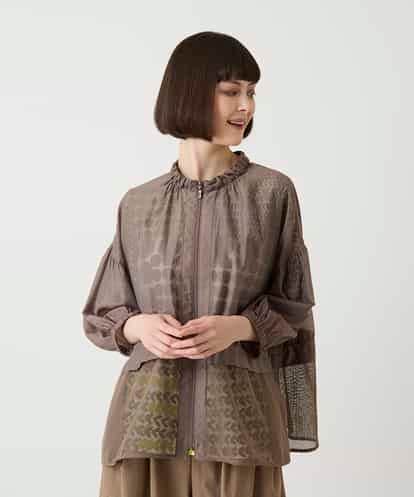 RBJIE01290 HIROKO BIS メッシュアクセントジップアップブルゾン /洗える