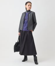 RBKAD10190 HIROKO BIS(ヒロコ ビス) 配色アクセントハイネックインナープルオーバー /洗える グリーン
