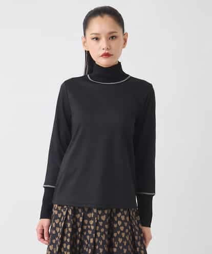 RBKAD10190 HIROKO BIS 配色アクセントハイネックインナープルオーバー /洗える