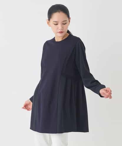 RBKDD07290 HIROKO BIS 異素材切り替えチュニックプルオーバー /洗える
