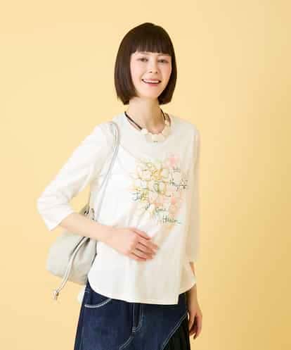 RBKED23230  フローラルタイポTシャツ /洗える