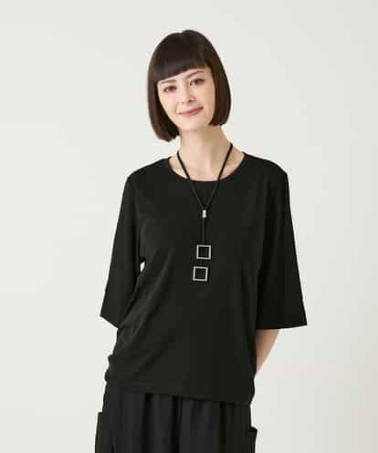 RBKGE01230 HIROKO BIS 切り替えリブハーフスリーブカットソー /洗える