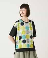 RBKGE35210 HIROKO BIS(ヒロコ ビス) カラフルパターンドットTシャツ /洗濯機で洗える アイボリー