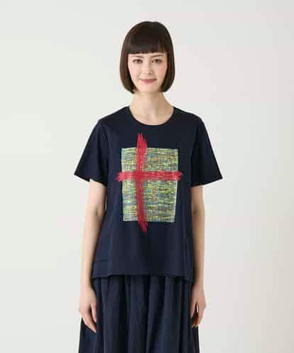 RBKGE50180 HIROKO BIS 【接触冷感】ペイントグラフィックデザインカットソー