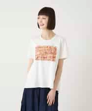 RBKGE50180 HIROKO BIS(ヒロコ ビス) 【接触冷感】ペイントグラフィックデザインカットソー ホワイト