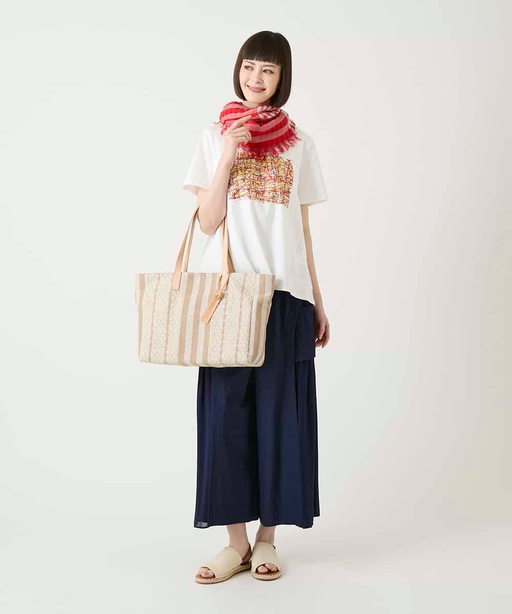 RBKGE50180 HIROKO BIS(ヒロコ ビス) 【接触冷感】ペイントグラフィックデザインカットソー ホワイト