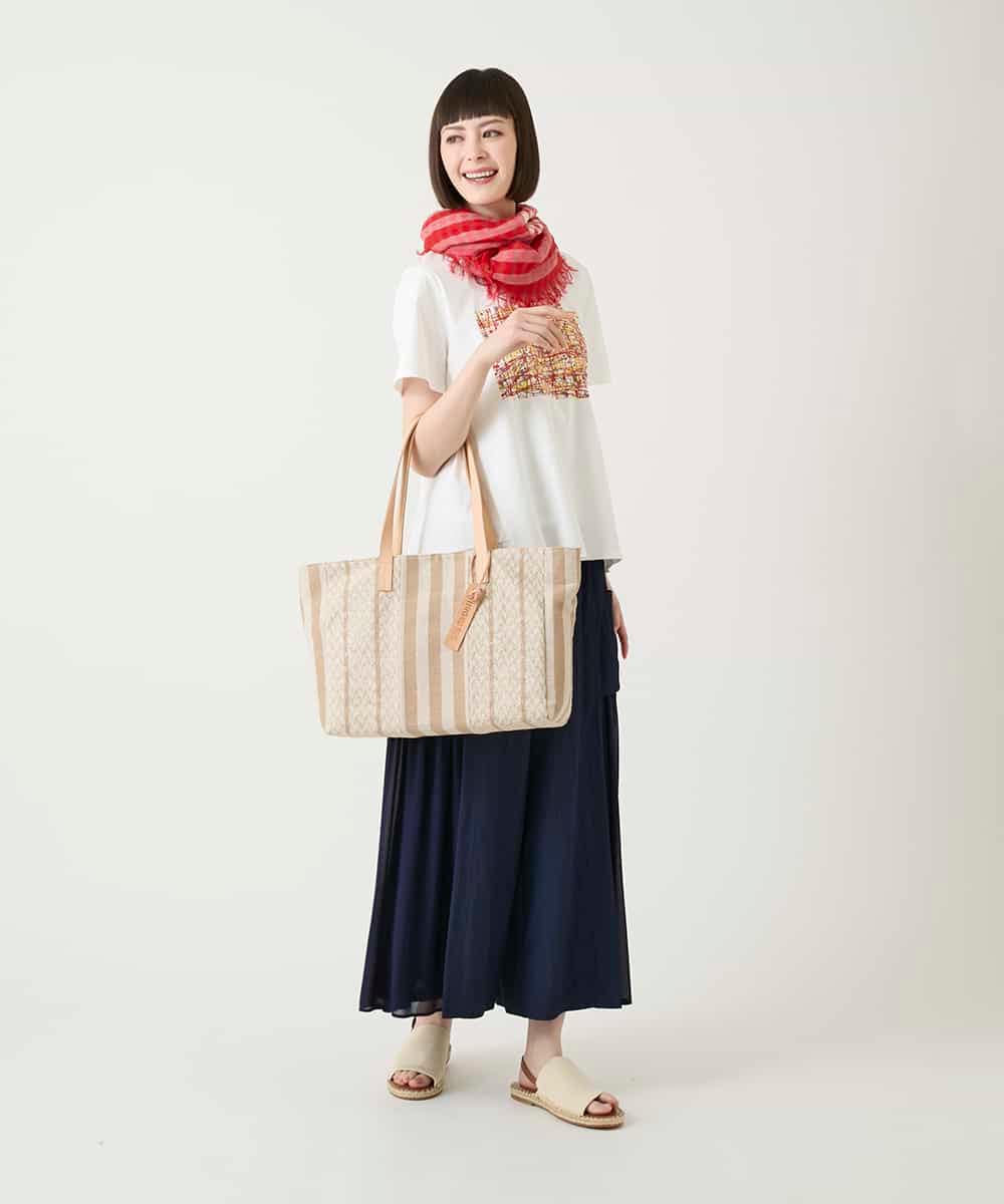 RBKGE50180 HIROKO BIS(ヒロコ ビス) 【接触冷感】ペイントグラフィックデザインカットソー ホワイト
